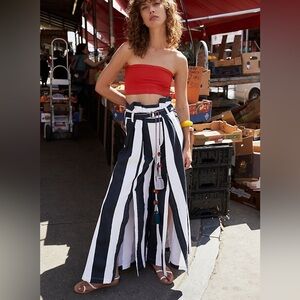 FREE PEOPLE wide leg split flare pant size Small